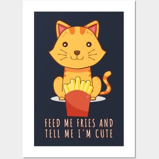 Cat Fries Posters and Art